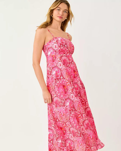 Lilly Pulitzer - Jorgian Linen Midi Dress - Paradise Punch