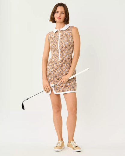 Lilly Pulitzer - UPF 50+ Luxletic Kathy Bow Dress - Iced Latte