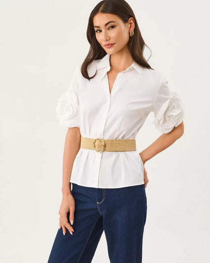 Lilly Pulitzer - The Flower Lilly Shirt - Resort White