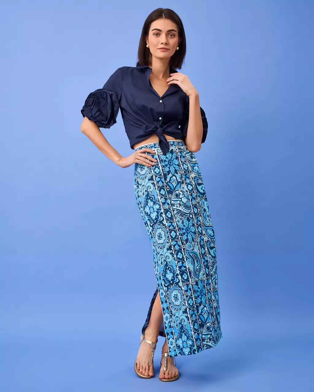 Lilly Pulitzer - The Flower Lilly Shirt - True Navy
