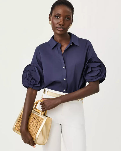 Lilly Pulitzer - The Flower Lilly Shirt - True Navy