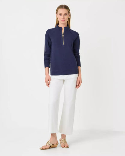 Lilly Pulitzer - Ashlee Half-Zip Pullover - True Navy