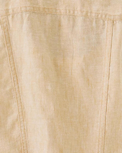 Lilly Pulitzer - Seaspray Linen Jacket - Wicker Tan X Resort White