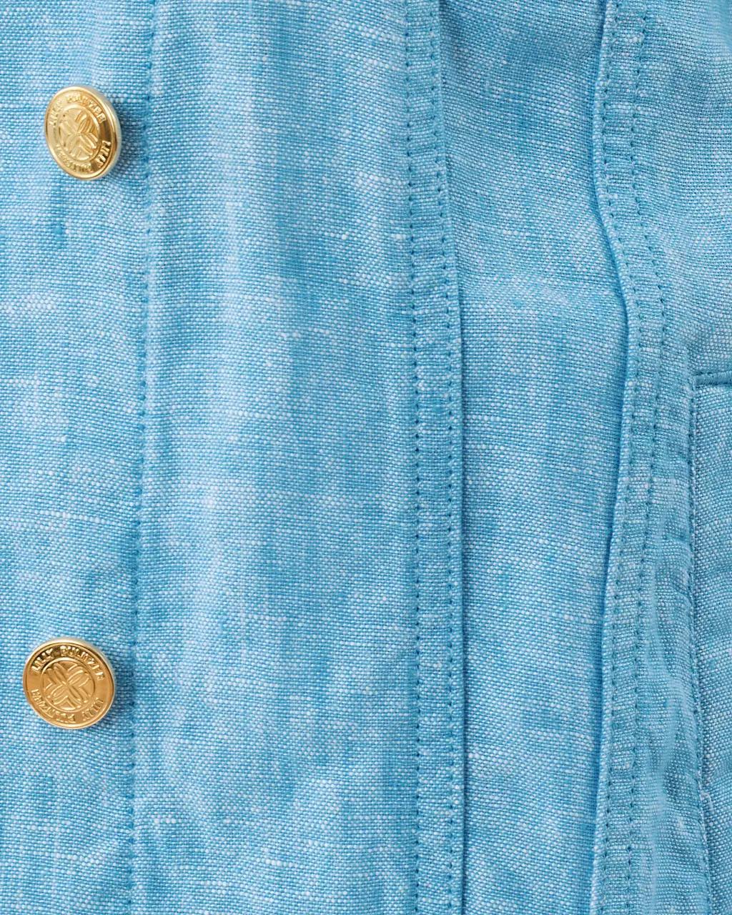 Lilly Pulitzer - Seaspray Linen Jacket - Blue Peri X Resort White