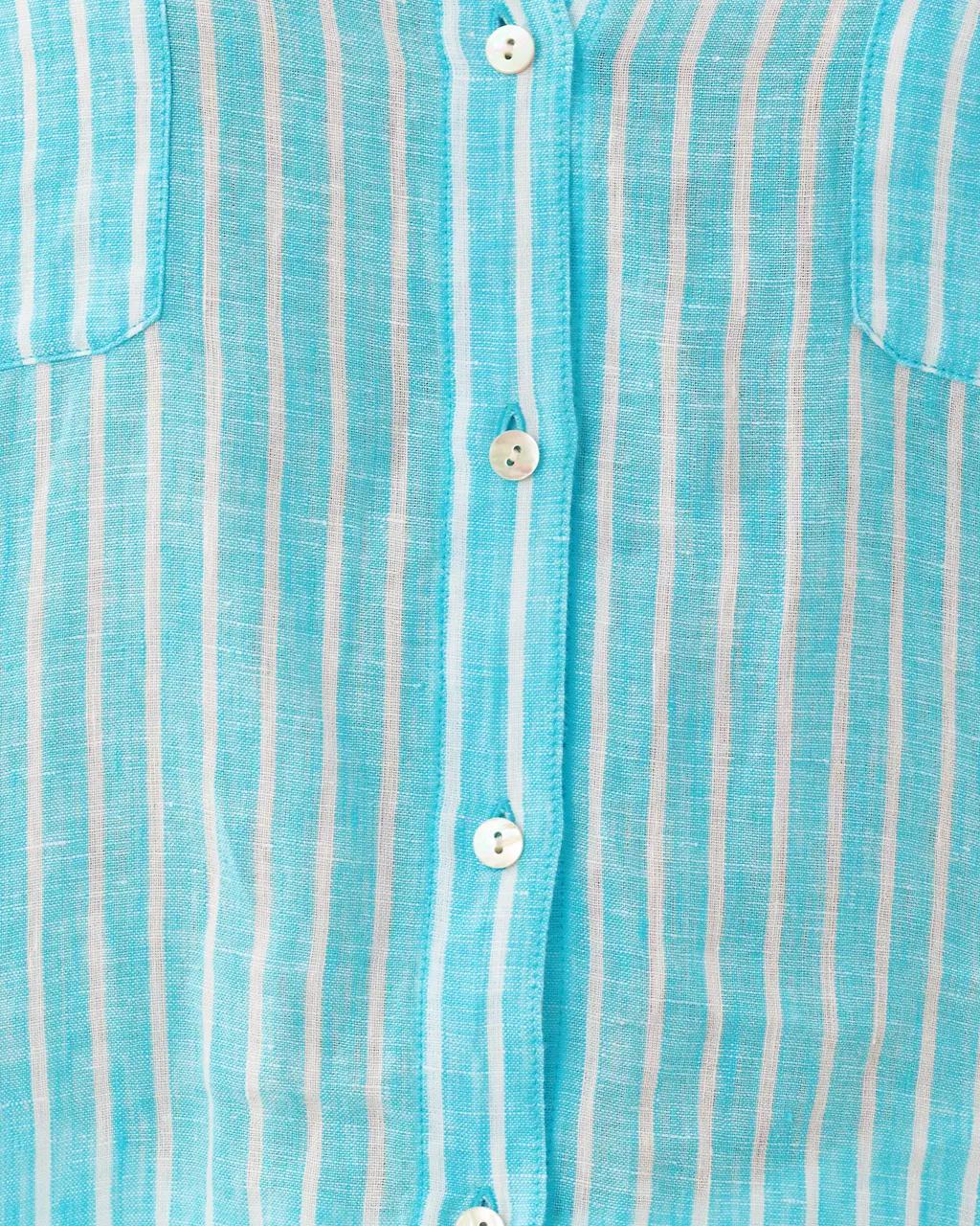 Lilly Pulitzer - Sea View Linen Button Down Shirt - Capri Blue