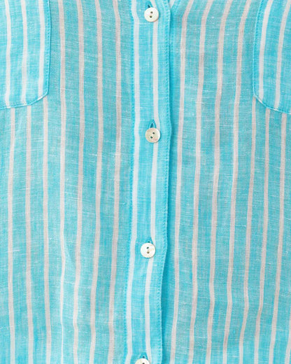 Lilly Pulitzer - Sea View Linen Button Down Shirt - Capri Blue
