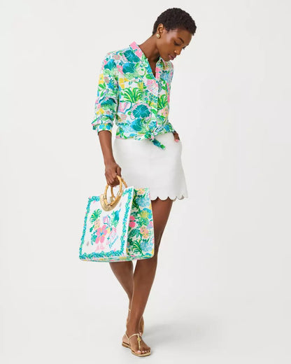 Lilly Pulitzer - Sea View Linen Button Down Shirt - Multi