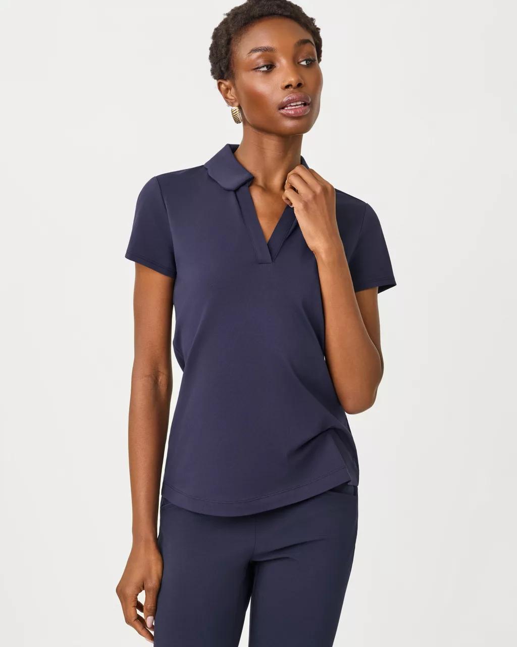 Lilly Pulitzer - UPF 50+ Luxletic Frida Scallop Polo - True Navy