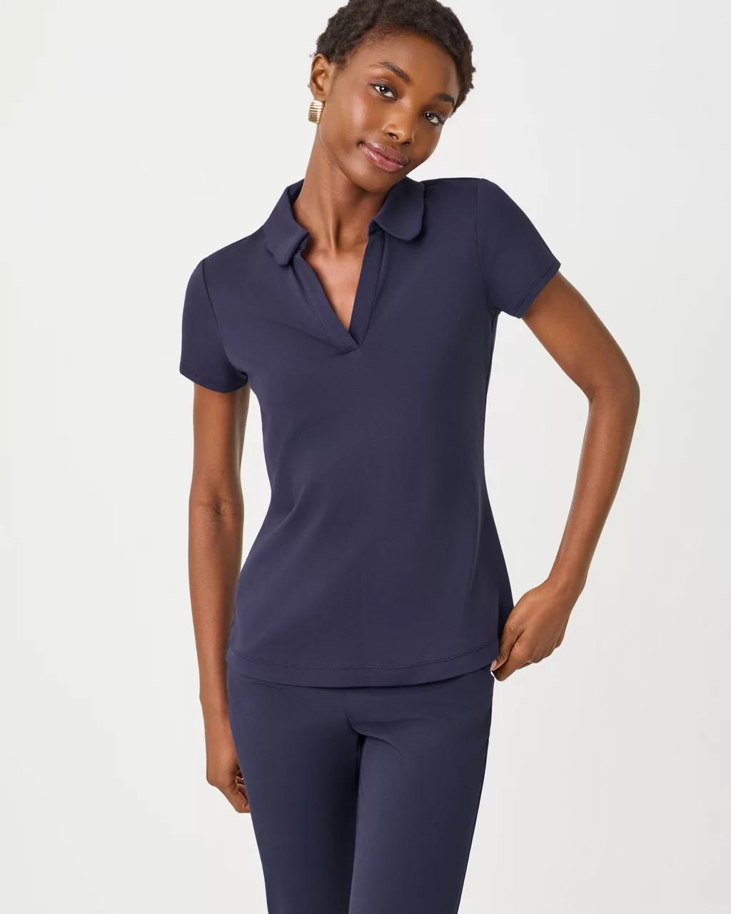 Lilly Pulitzer - UPF 50+ Luxletic Frida Scallop Polo - True Navy