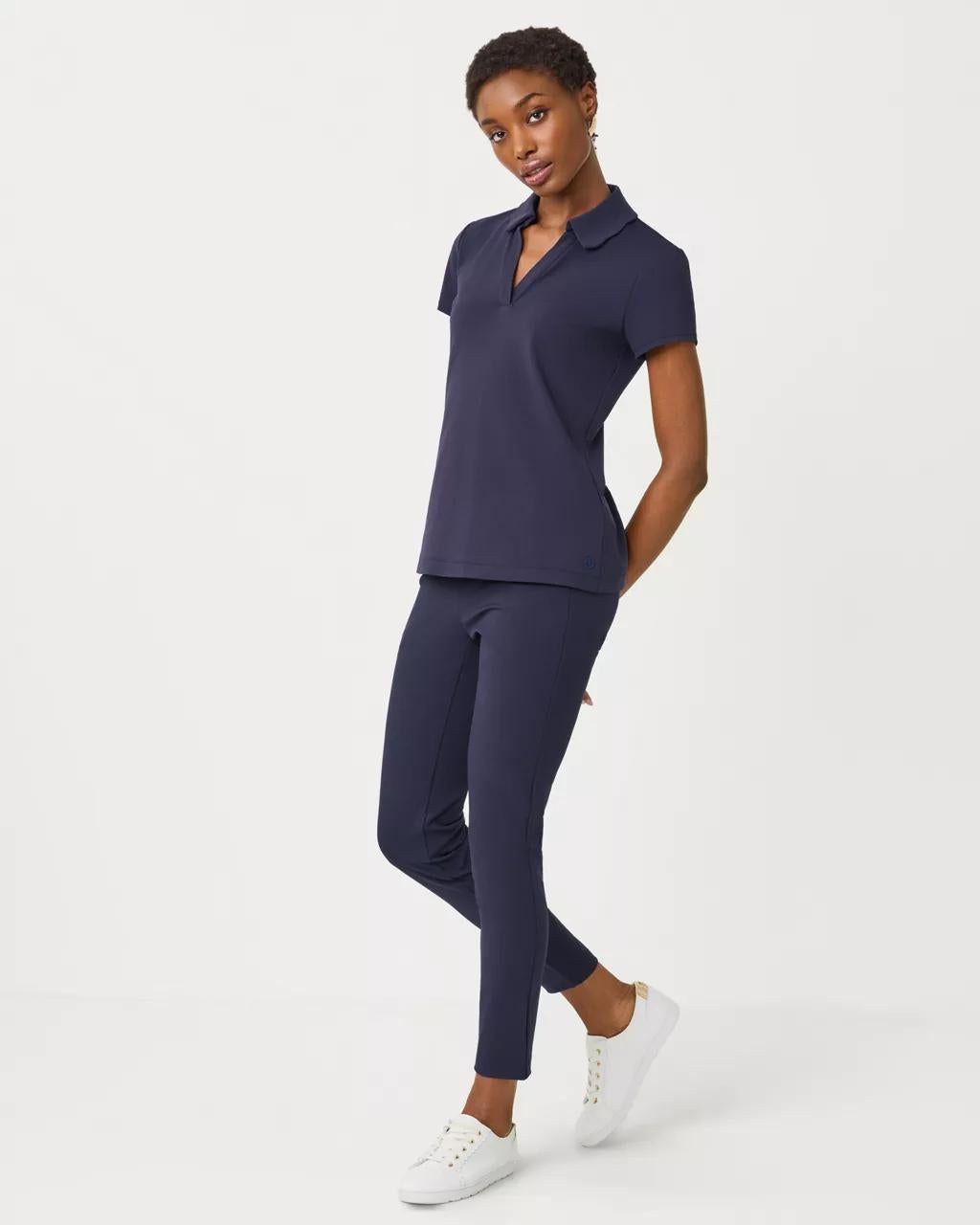 Lilly Pulitzer - UPF 50+ Luxletic Frida Scallop Polo - True Navy