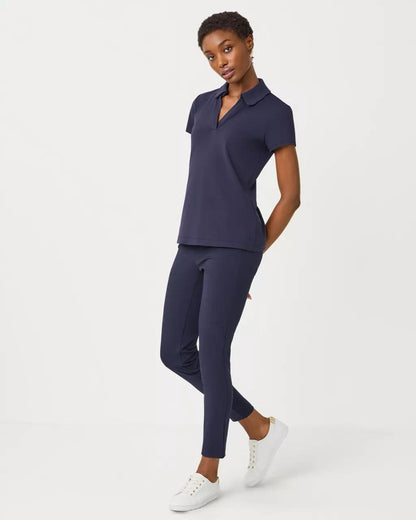 Lilly Pulitzer - UPF 50+ Luxletic Frida Scallop Polo - True Navy