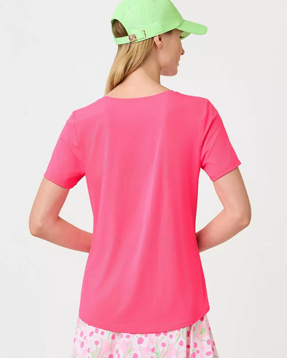 Lilly Pulitzer - UPF 50+ Luxletic Westley Active Tee - Cherry Blossom Pink