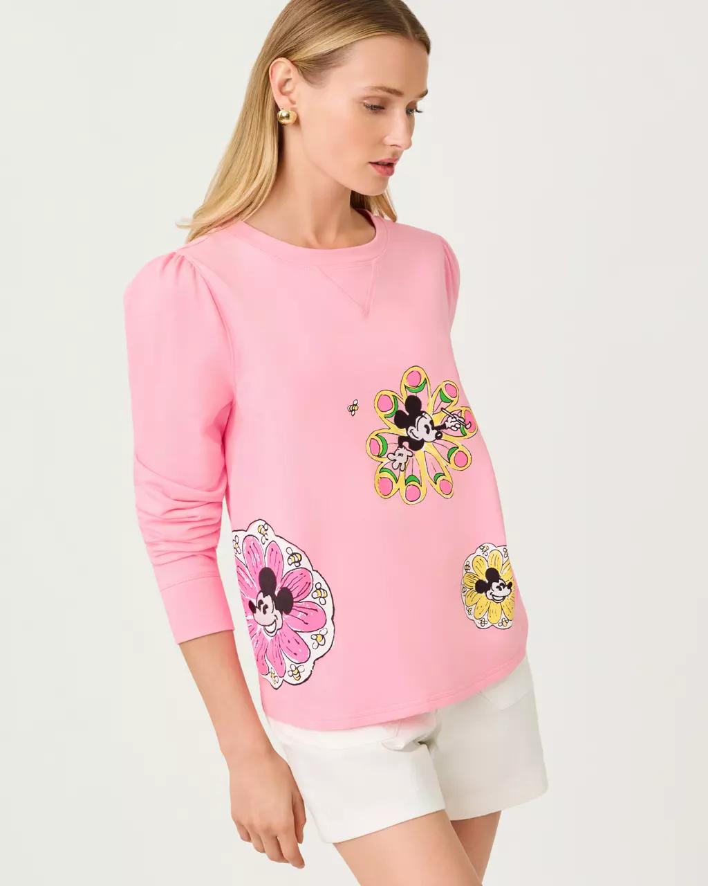 Lilly Pulitzer - Elmaria Puff Sleeve Sweatshirt - Conch Shell Pink