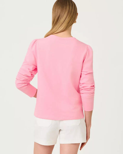 Lilly Pulitzer - Elmaria Puff Sleeve Sweatshirt - Conch Shell Pink