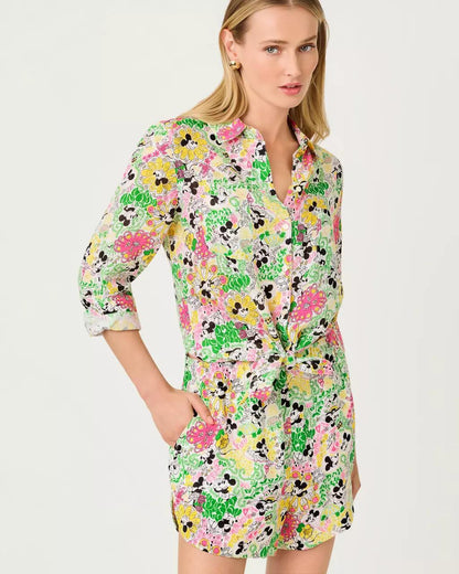 Lilly Pulitzer - Sea View Linen Button Down Shirt - Multi