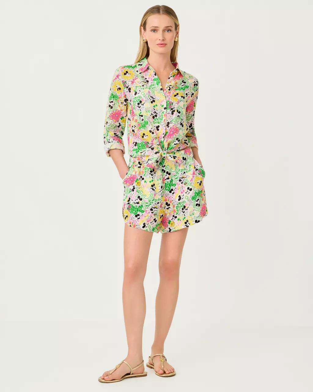 Lilly Pulitzer - Sea View Linen Button Down Shirt - Multi