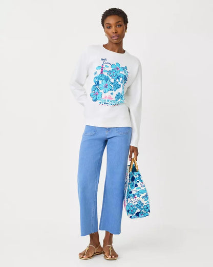 Lilly Pulitzer - Ballad Cotton Sweatshirt - Capri Blue