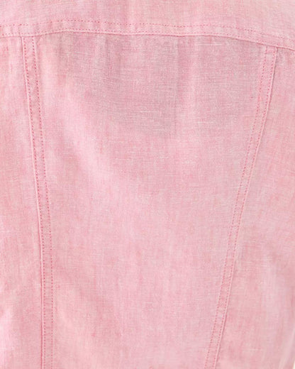 Lilly Pulitzer - Seaspray Linen Jacket - Conch Shell Pink X Resort White