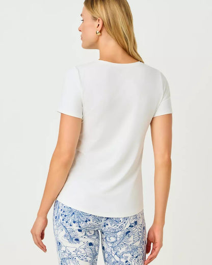 Lilly Pulitzer - UPF 50+ Luxletic Westley Active Tee - Resort White