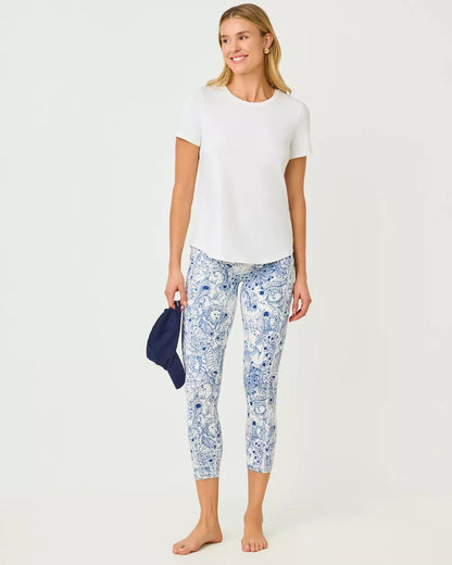 Lilly Pulitzer - UPF 50+ Luxletic Westley Active Tee - Resort White