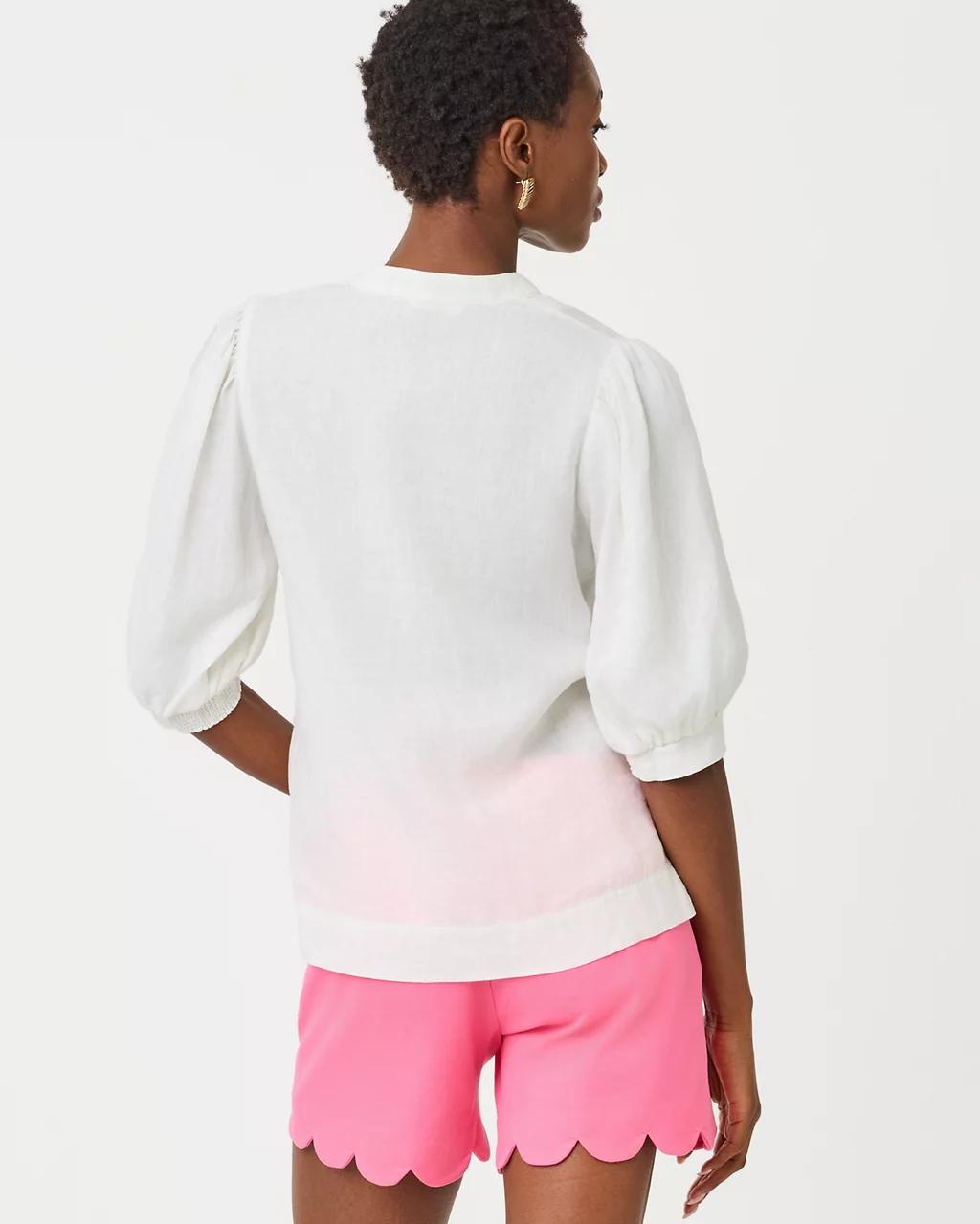 Lilly Pulitzer - Mialeigh Linen Top - Resort White