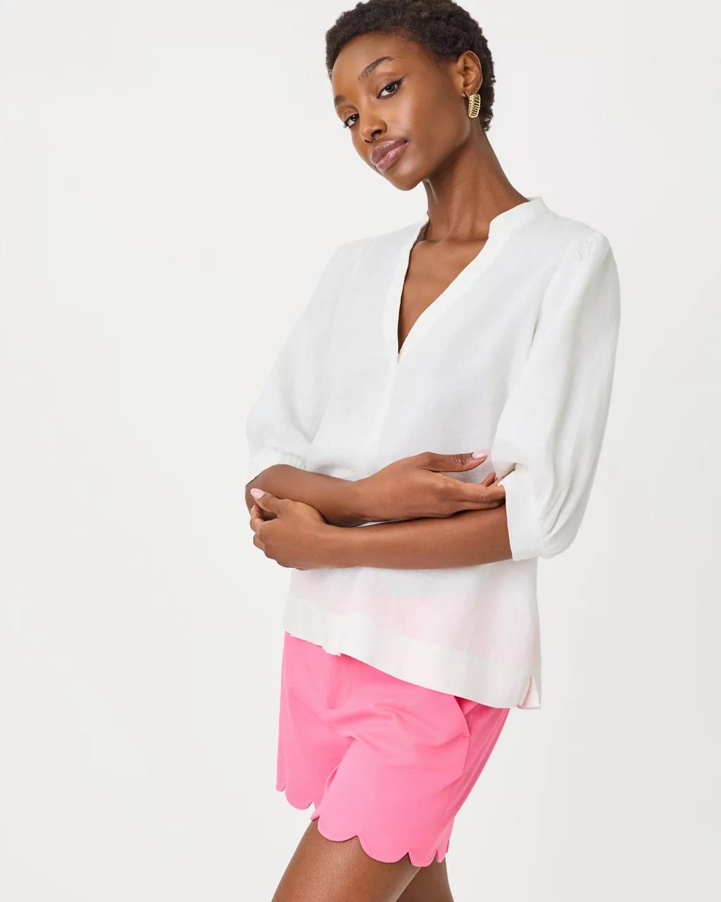 Lilly Pulitzer - Mialeigh Linen Top - Resort White