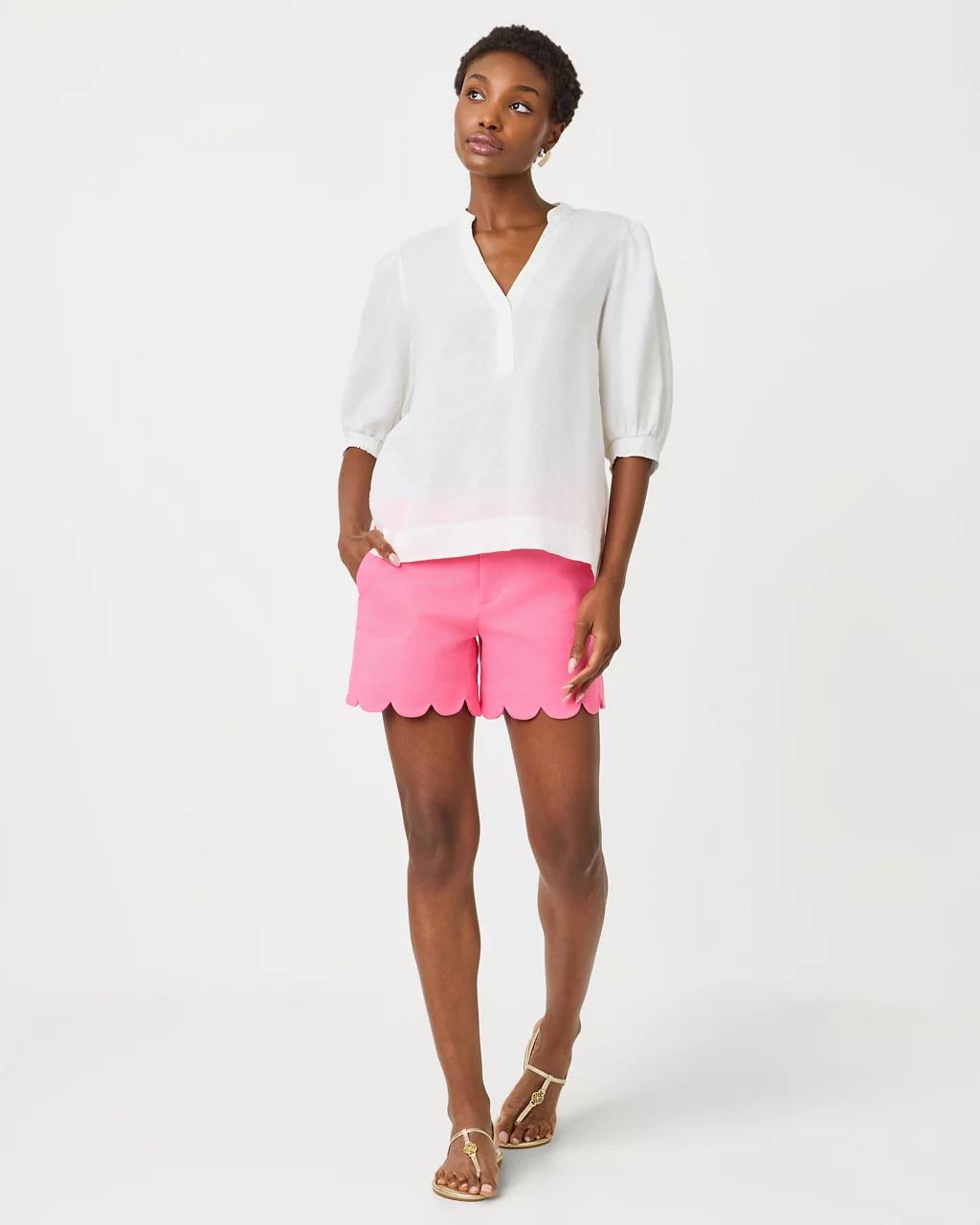 Lilly Pulitzer - Mialeigh Linen Top - Resort White