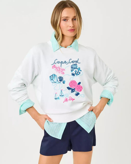 Lilly Pulitzer - Ballad Cotton Sweatshirt - Resort White