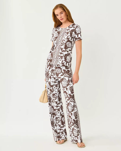 Lilly Pulitzer - UPF 50+ 32" Demia High Rise Palazzo Pant - Resort White