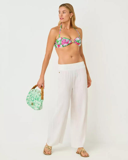 Lilly Pulitzer - 30" Enzo Cotton Cover-Up Pant - Resort White