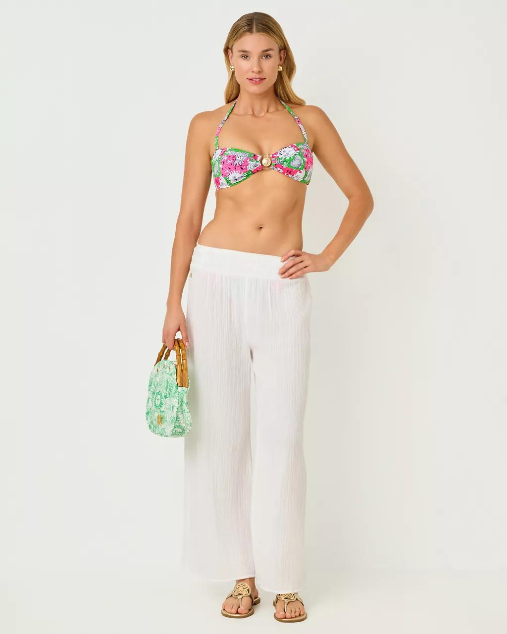 Lilly Pulitzer - 30" Enzo Cotton Cover-Up Pant - Resort White