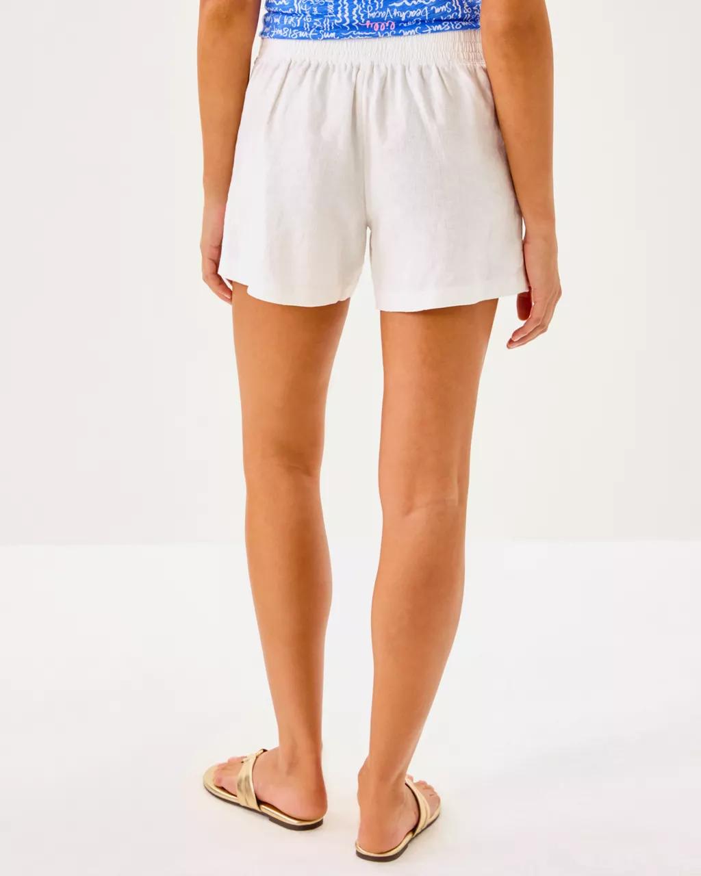 Lilly Pulitzer - 4" Captina Linen Short - Resort White