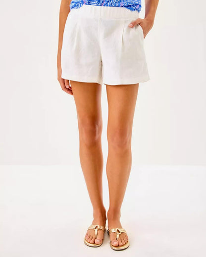 Lilly Pulitzer - 4" Captina Linen Short - Resort White