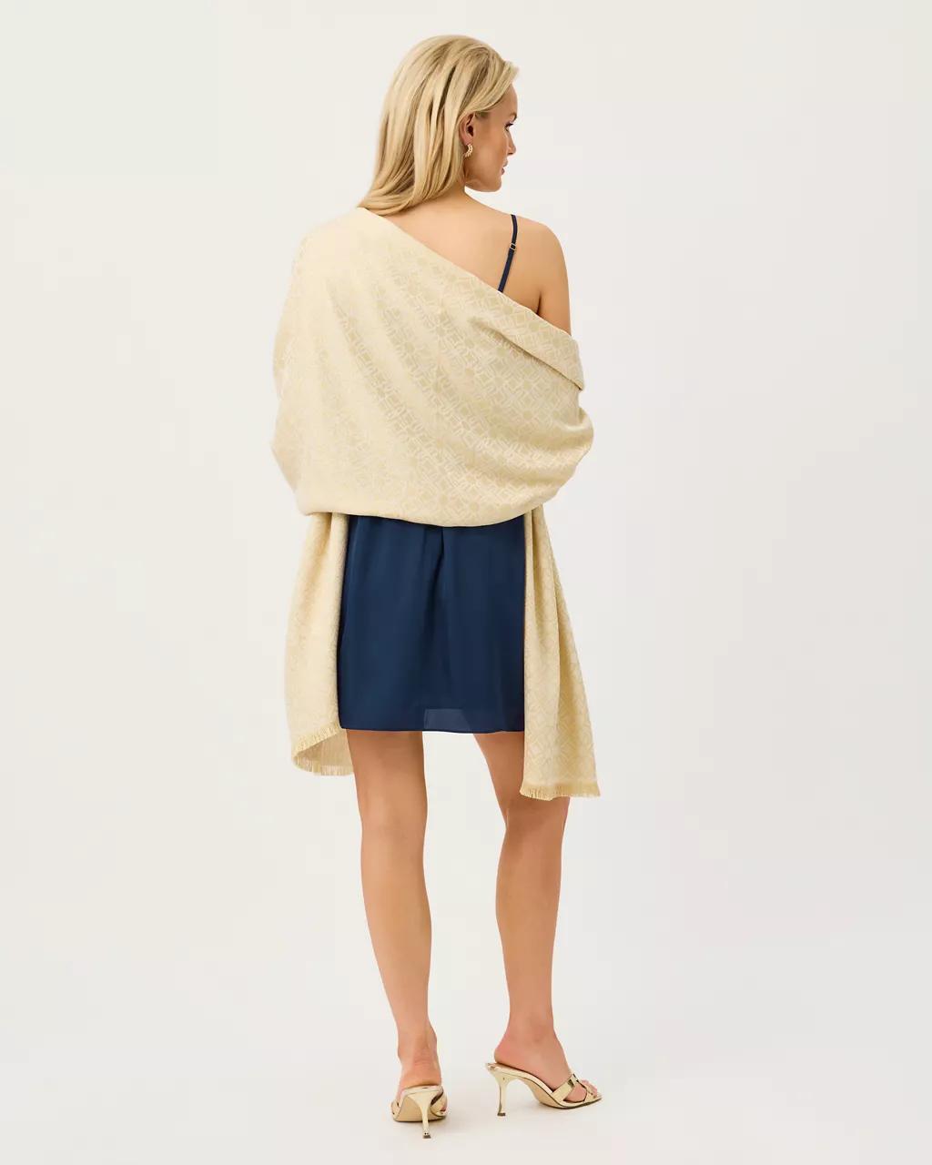 Lilly Pulitzer - Logo Jacquard Wrap - Wicker Tan X Coconut