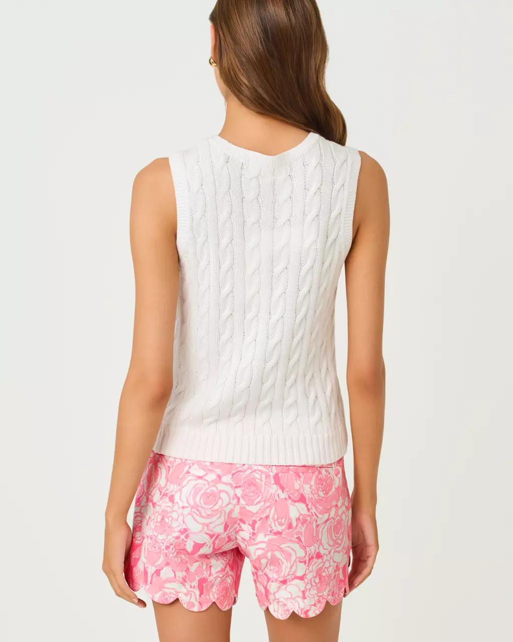 Lilly Pulitzer - Brockton Crew Neck Sweater Tank - Resort White