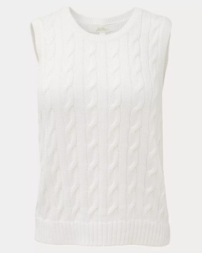Lilly Pulitzer - Brockton Crew Neck Sweater Tank - Resort White