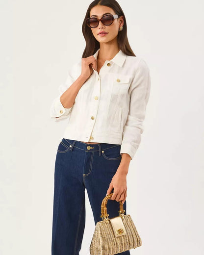 Lilly Pulitzer - Seaspray Linen Jacket - Resort White