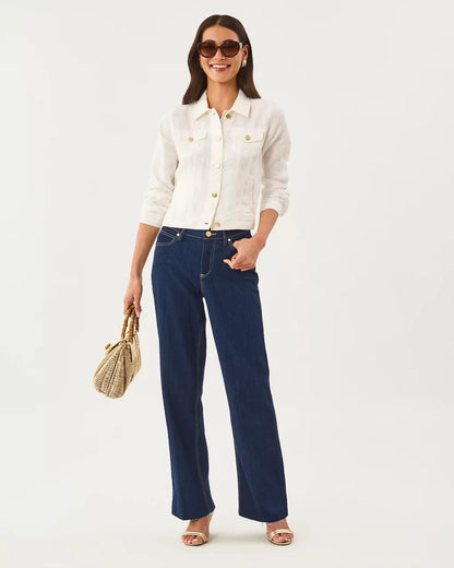 Lilly Pulitzer - Seaspray Linen Jacket - Resort White