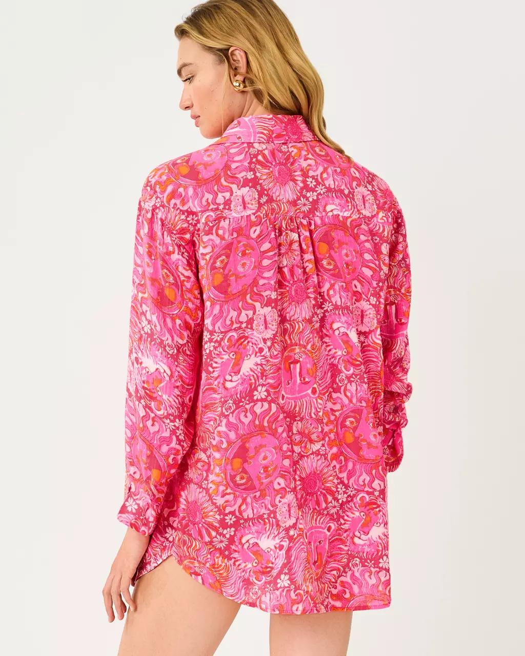 Lilly Pulitzer - Kwitney Long Sleeve Cotton Cover-Up - Paradise Punch