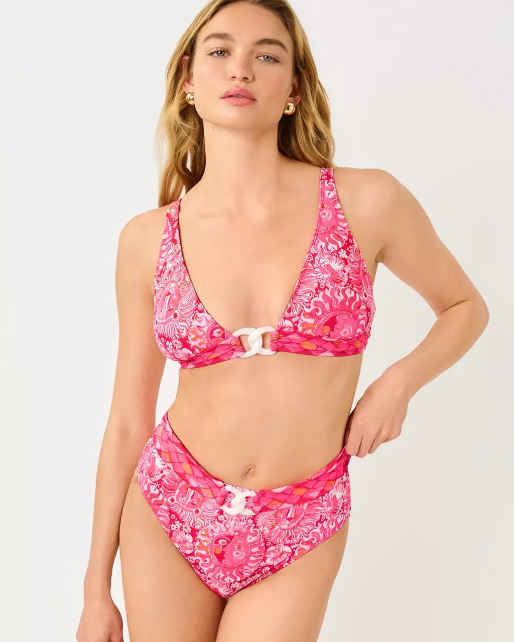 Lilly Pulitzer - Lyall High Waisted Bikini Bottom - Paradise Punch