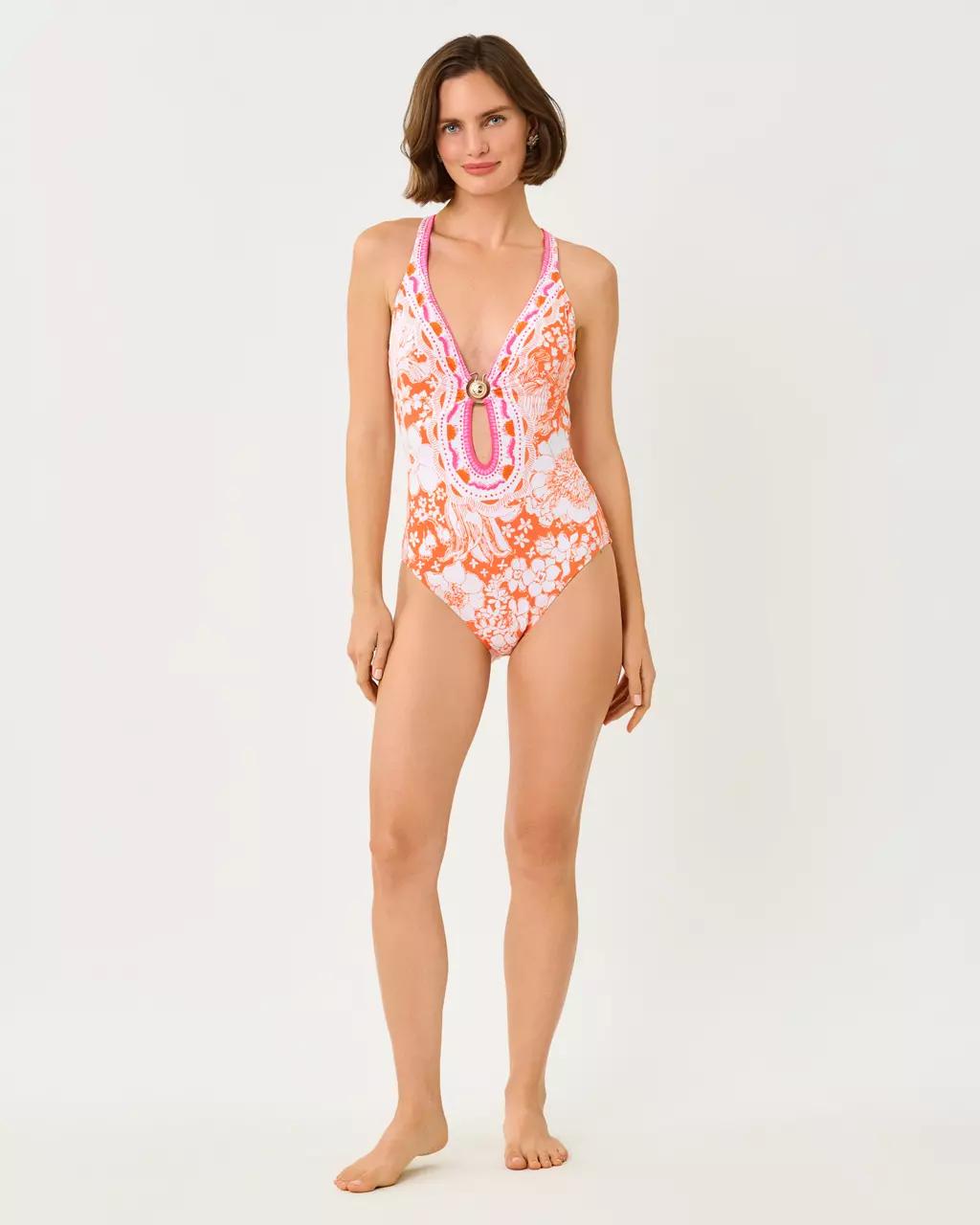 Lilly Pulitzer - Ester One-Piece Swimsuit - Sunset Orange