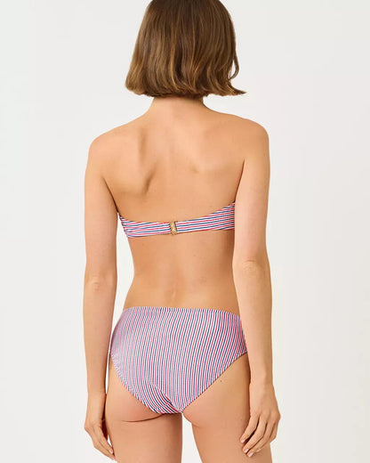 Lilly Pulitzer - Melita Bandeau Swim Top - Resort White X Paradise Punch X Starligh