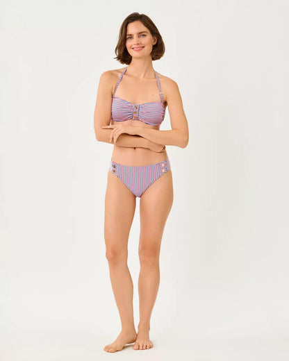 Lilly Pulitzer - Melita Bandeau Swim Top - Resort White X Paradise Punch X Starligh