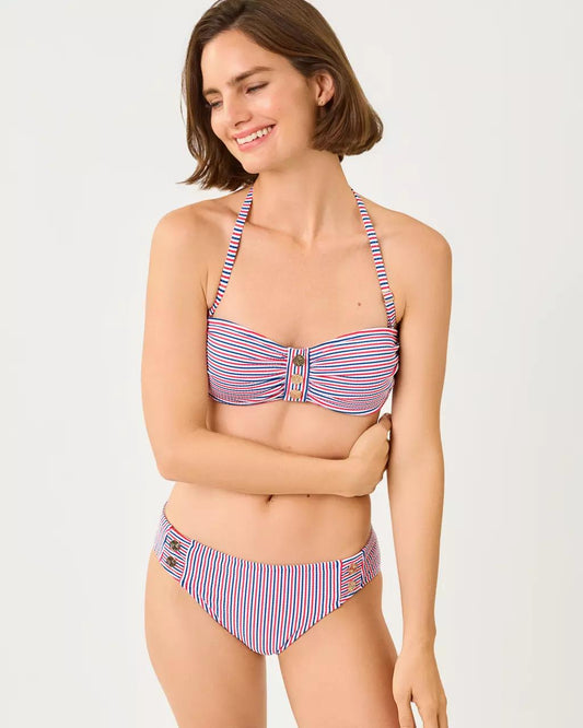 Lilly Pulitzer - Rior Hipster Bikini Bottom - Resort White X Paradise Punch X Starligh