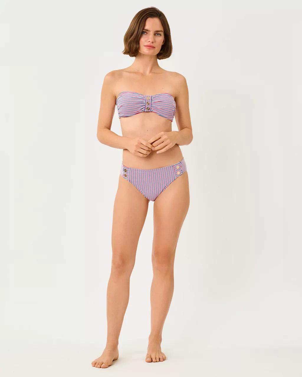 Lilly Pulitzer - Rior Hipster Bikini Bottom - Resort White X Paradise Punch X Starligh