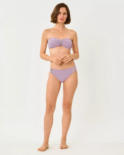 Lilly Pulitzer - Rior Hipster Bikini Bottom - Resort White X Paradise Punch X Starligh