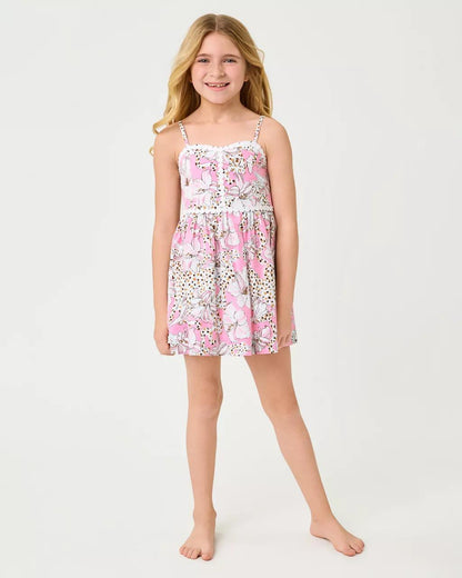 Lilly Pulitzer - Girls Mini Haylan Dress - Conch Shell Pink