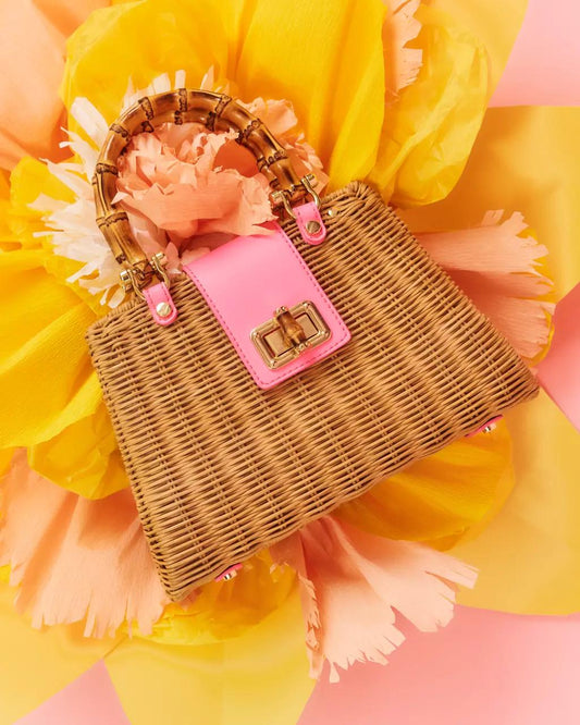 Lilly Pulitzer - Leena Top Handle Bag - Cherry Blossom Pink X Honey