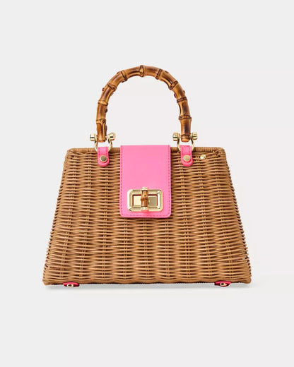 Lilly Pulitzer - Leena Top Handle Bag - Cherry Blossom Pink X Honey