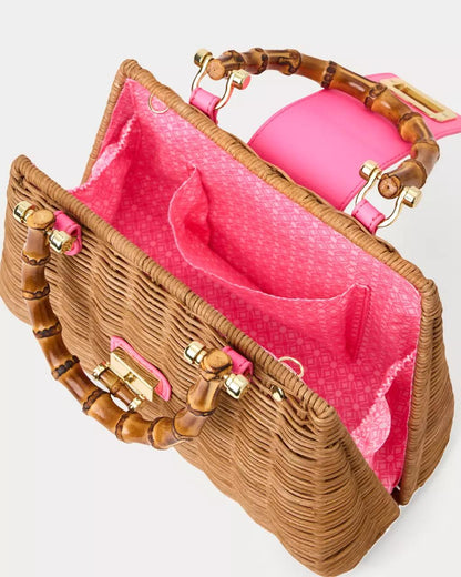 Lilly Pulitzer - Leena Top Handle Bag - Cherry Blossom Pink X Honey